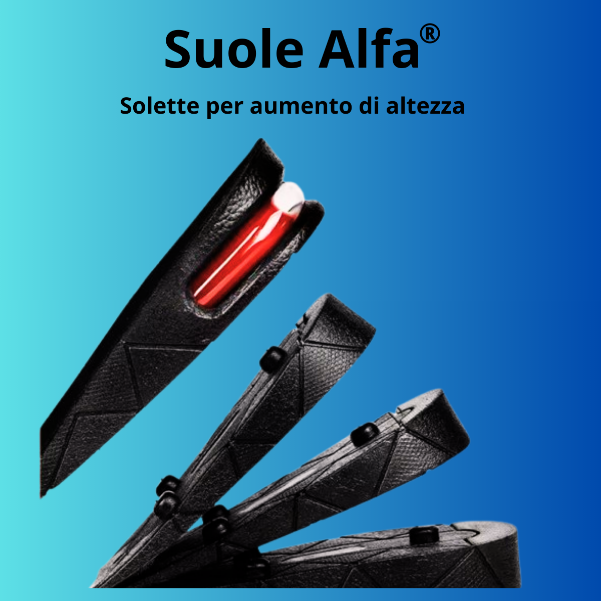 Suole Alfa ®  Solette per aumento di altezza + 9 cm